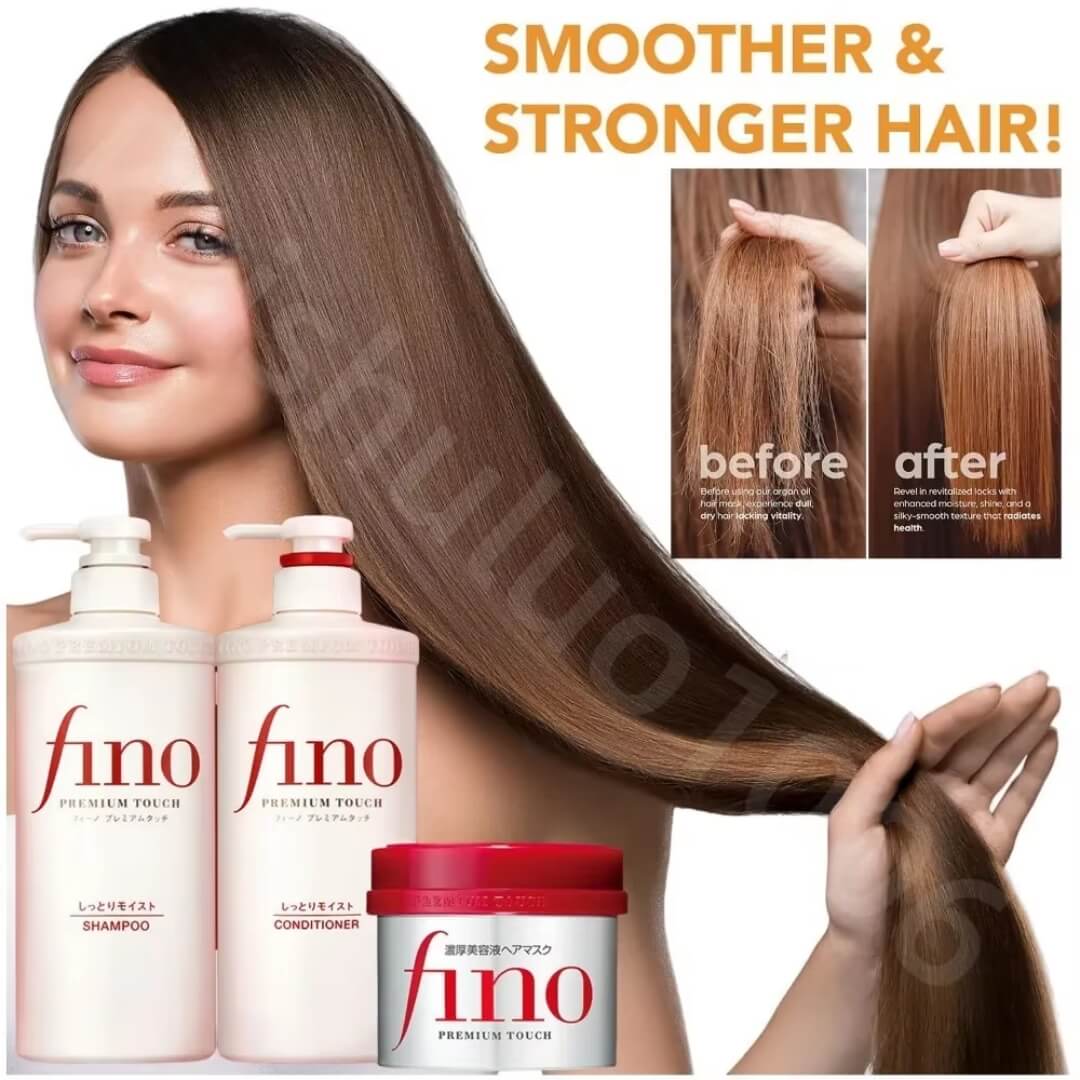 Fino Korean Hair Care Set – Shampoo, Conditioner & Mask