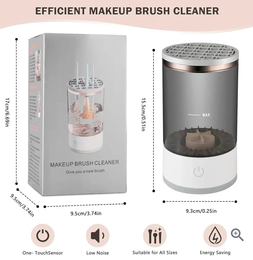 Electric Makeup Brush & Sponge Cleaner – Deep Clean & Dry in Seconds