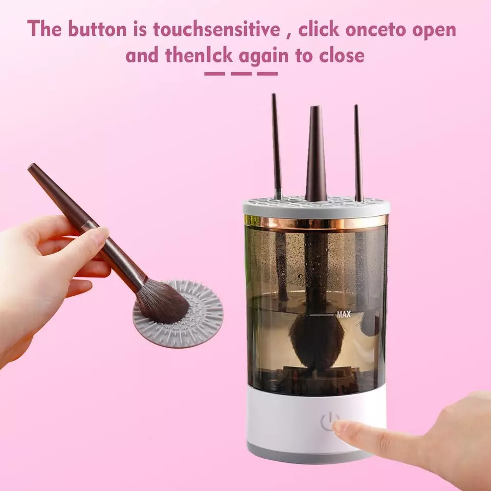 Electric Makeup Brush & Sponge Cleaner – Deep Clean & Dry in Seconds